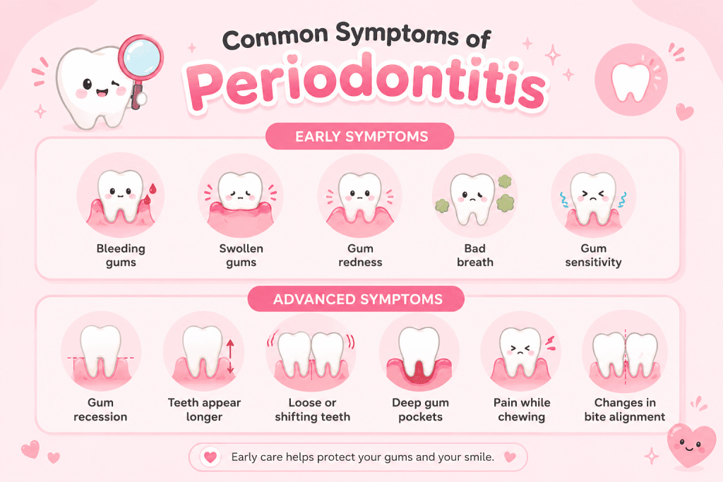 symptoms of periodontitis disease