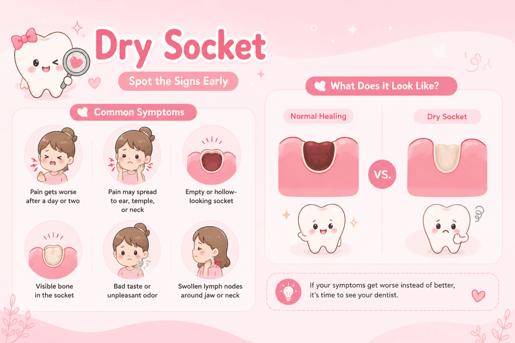 illustration of dry socket