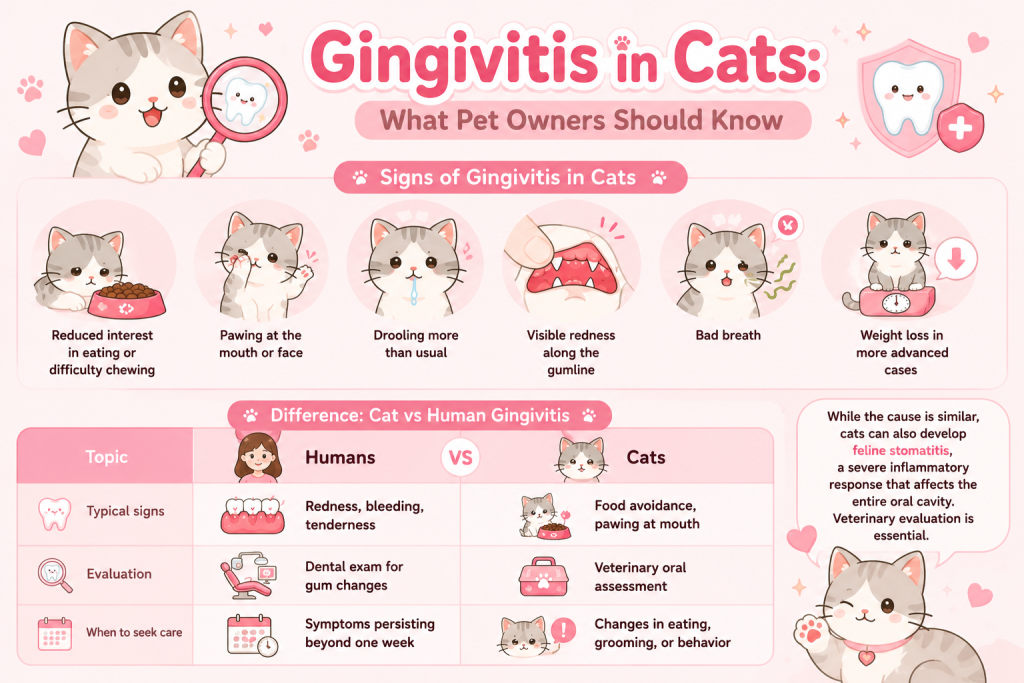 illustration of gingivitis in cat
