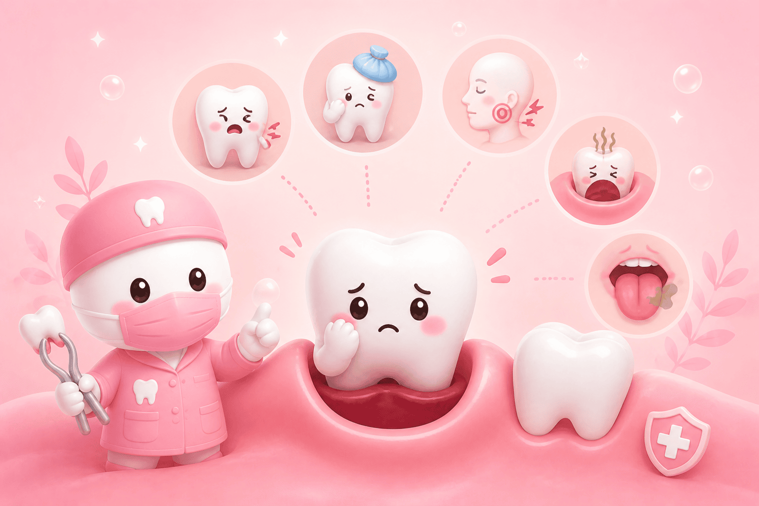 Illustrate Pain After Tooth Extraction