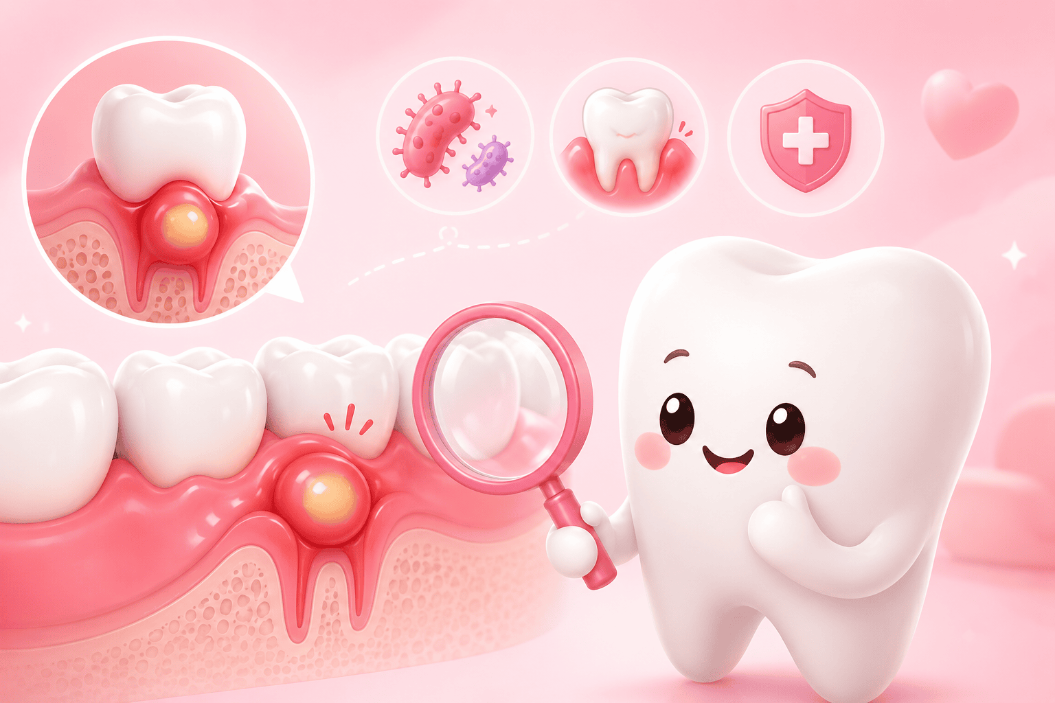 illustration of gum abscess