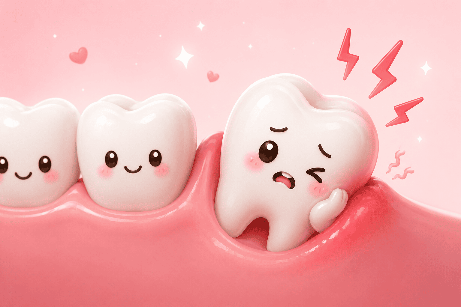 illustration wisdom tooth pain