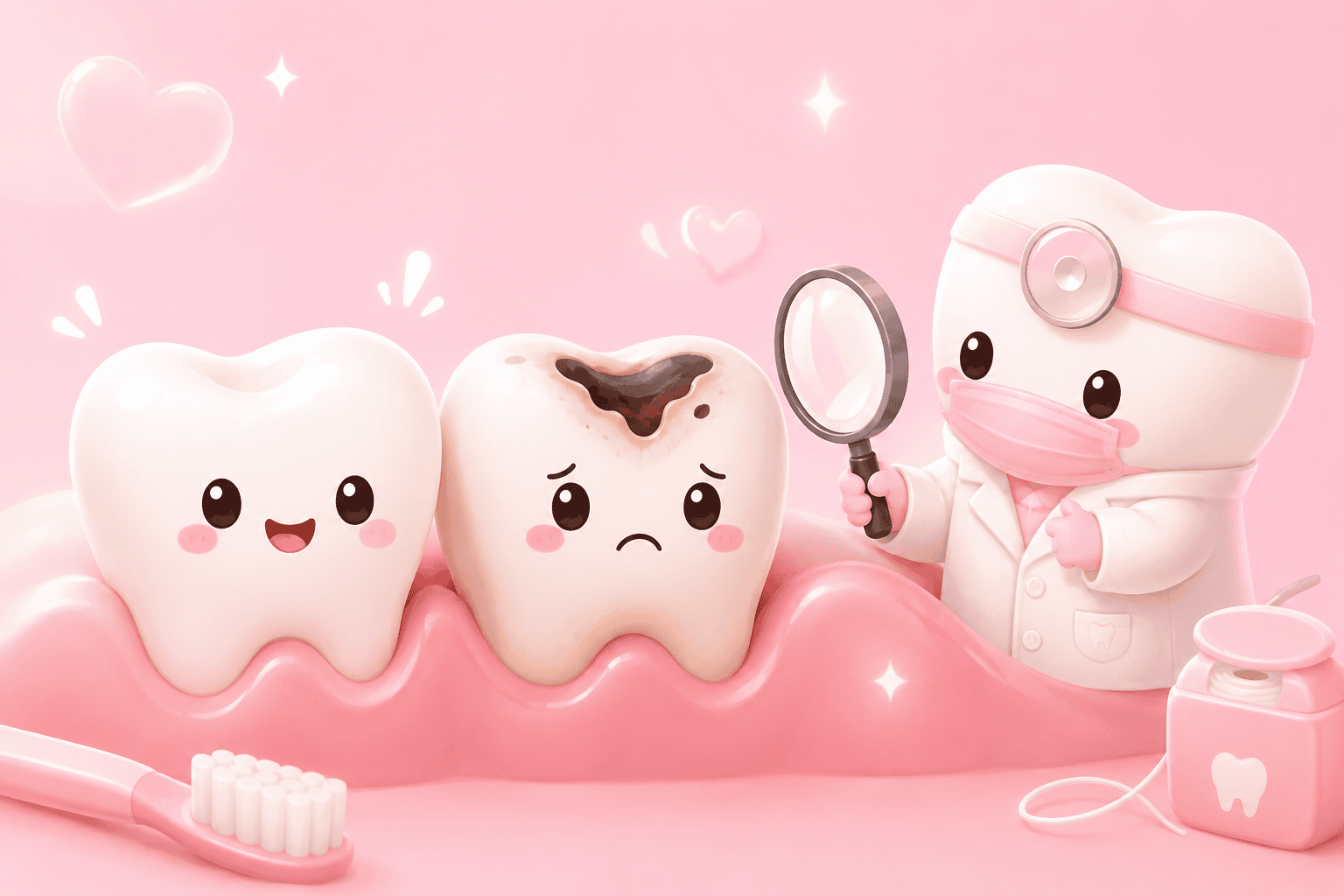 illustration of tooth decay